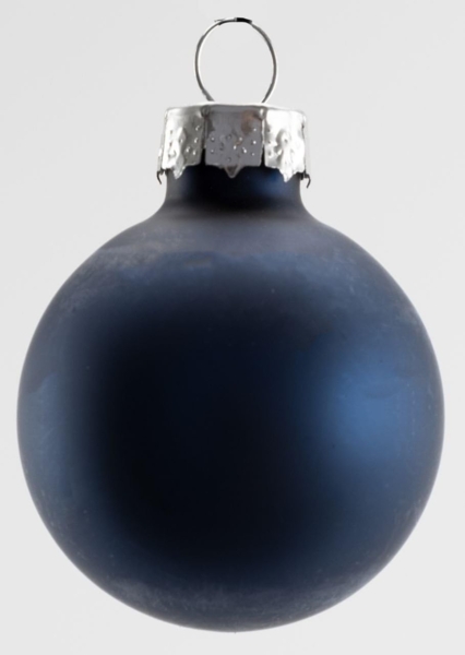 TrendLine Weihnachtskugeln Mini aus Glas Ø 35 mm nachtblau 16 Stück Christbaum Bild 2