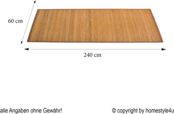 Bambusmatte Bambusteppich, Bambus braun, 60x240 Bild 3