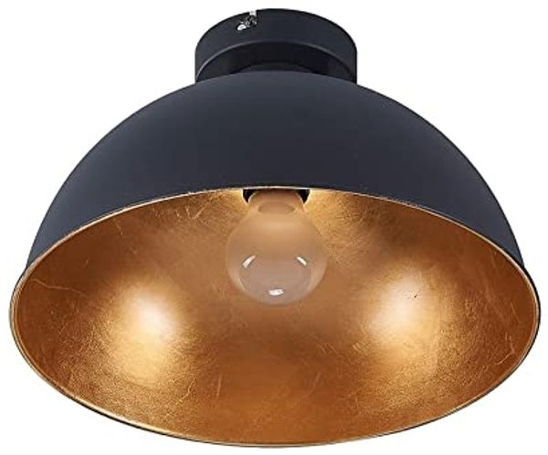 Lindby Deckenleuchten Lya, Metall, Schwarz IP20, 1x60 W