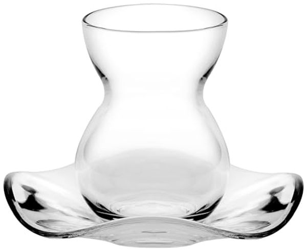 Pasabahce Teegläser Set Cay Bardagi 6x Teeglas + 6x UntertasseTeeglas transparent