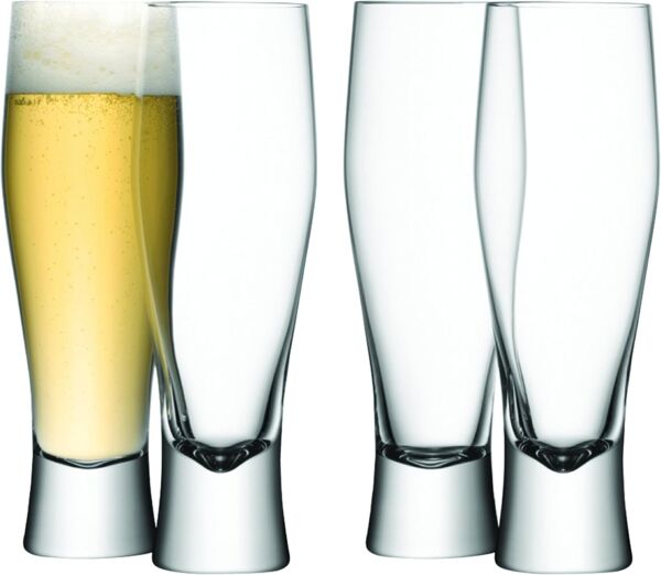LSA Bar Clear Set of 4 Beer Glasses 400ml