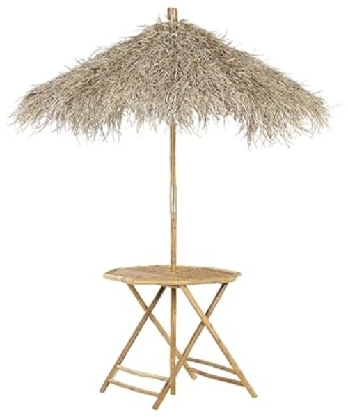Beliani 'MOLISE' Gartentisch, Bambusholz Heller Holzfarbton