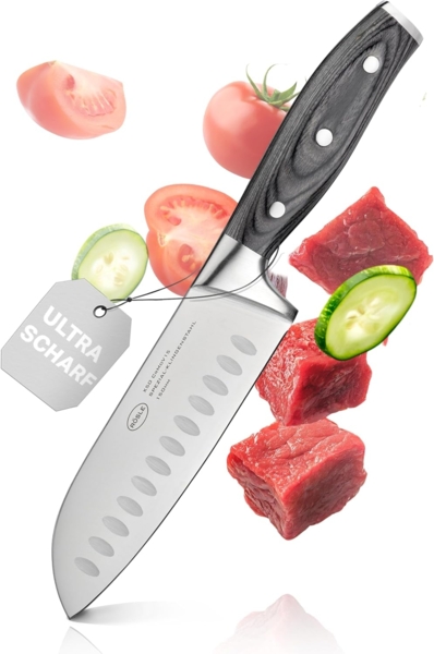 RÖSLE Allzweckmesser WOLFGREY Santokumesser klein 15cm