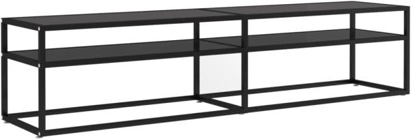 vidaXL TV-Schrank Schwarz 180x40x40,5 cm Hartglas 331723