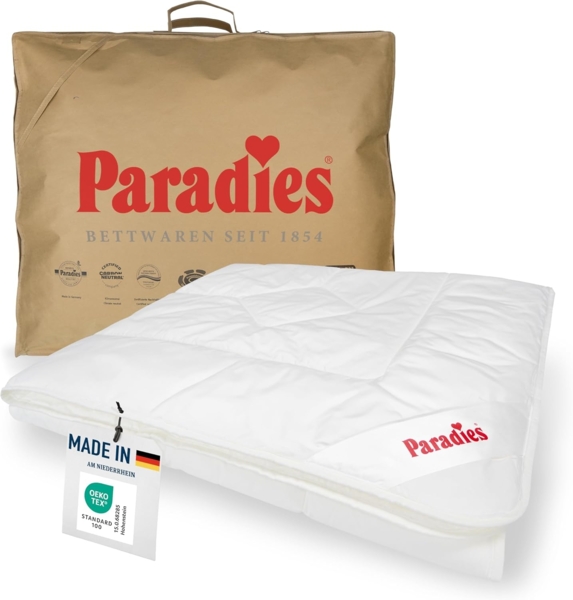 Paradies Kunstfaserbettdecke Prima Bio, Füllung: 100% Polyester, Bezug: 100% Baumwolle kbA, leichte Sommerdecke