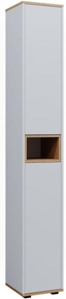 Vicco Hochschrank Didi Weiß Eiche 30 x 192 cm mit 2 Türen