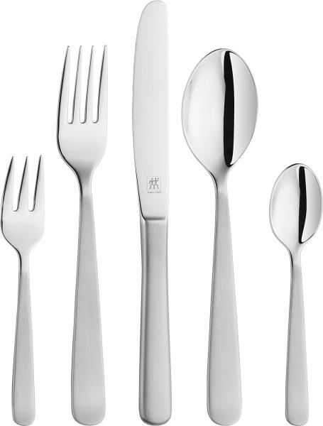 ZWILLING Trend Besteck-Set, 60-teilig, Für 12 Personen, 18/10 Edelstahl/Hochwertiger Klingenstahl, Mattiert/poliert