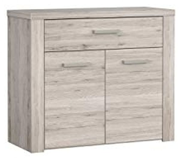 FORTE Portland Sideboard, Holzwerkstoff, Beige/Braun, 96,3 x 83,1 x 41,3 cm