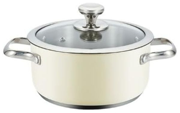 Topf mit Deckel Haeger PA-18H. 006A Beige Ø 18 cm