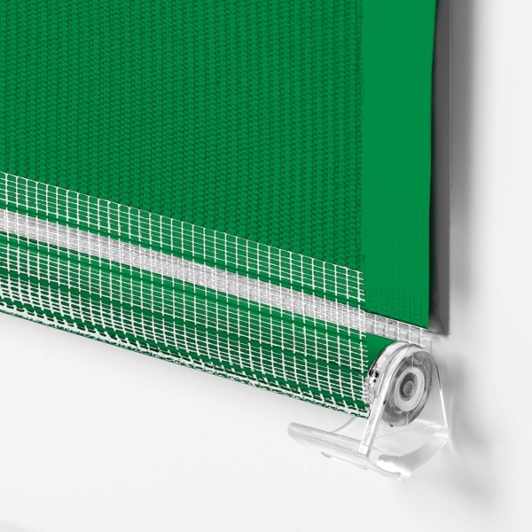 Doppelrollo Klemmfix ohne Bohren 90x130 cm Grün Duo Rollo Klemmrollo Sonnenschutzrollo Fensterrollo für Fenster & Türen Zebrarollo Seitenzugrollo Bild 5