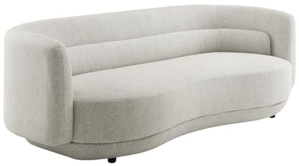 riess-ambiente 3-Sitzer GATSBY 230cm beige - Chenille, Federkern, gepolstert, Rundum-Bezug, Einzelartikel 1 Teile, Couch in geschwungener Form - ideal für Retro Wohnzimmer & Gästezimmer