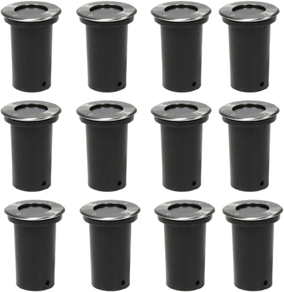 vidaXL Bodeneinbaustrahler Außen 12 Stk. Rund 160436