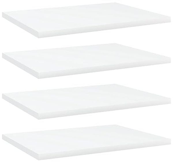 vidaXL Bücherregal-Bretter 4 Stk. Weiß 40x30x1,5 cm Holzwerkstoff 805154