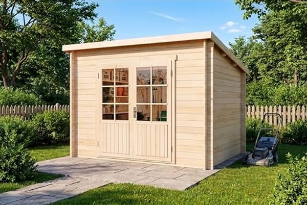 Alpholz Holz Gartenhaus Maria | Natur | 275x300x220 cm