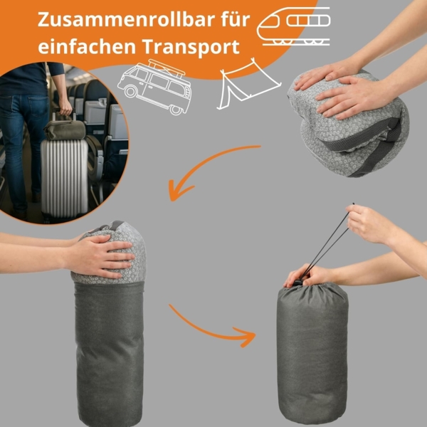 sleepling Schlafkissen Recovery Pillow, Füllung: Viscoschaum, Bezug: Polyester, Seitenschläfer, Rückenschläfer, Bauchschläfer, orthopädisches Kissen, ergonomisches Visco Kopfkissen, mit Reisetasche Bild 2