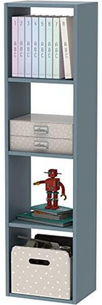 MUEBLES PITARCH Regal 1x4 Tibet, 130 x 34 x 25 cm (H x B x T), Talkblau