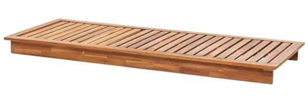 Beliani 'GRANARI' Gartenliege, Akazienholz Heller Holzfarbton, 70x190x77 cm Bild 5