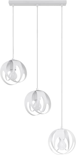 SOLLUX SL. 1085 Pendelleuchte TULOS 3L weiss Stahl 60W L: 50cm B: 16cm H: 117cm dimmbar