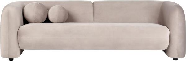 3-Sitzer Sofa Samtstoff taupe LEIREN