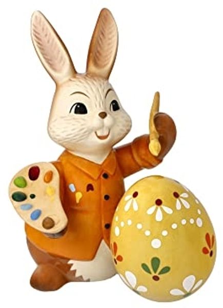 Goebel Figur Hase - Bald ist es fertig!, Osterhasen, Osterdeko, Ostern, Steingut, 15 cm, 66844891