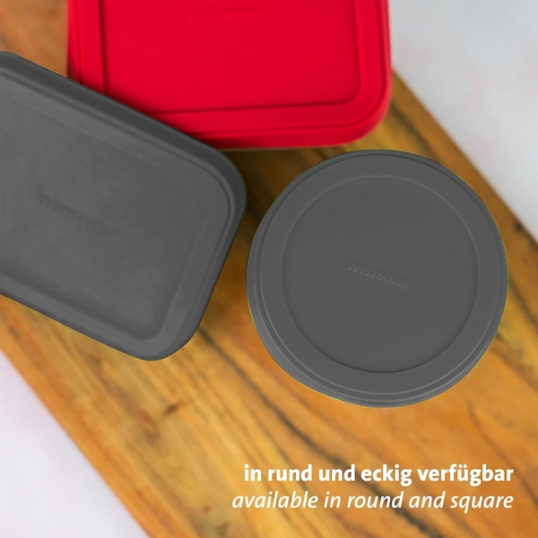 WESTMARK Vorratsdose 2 Frischhaltedeckel, eckig, 10,5 x 8,5 cm, Silikon, Silikon Bild 6