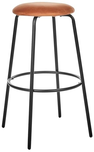 Barhocker MORTON Samtstoff 2er Set, Orange