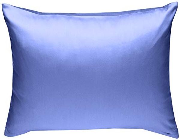 Bettwaesche-mit-Stil Mako-Satin / Baumwollsatin Bettwäsche uni / einfarbig hellblau Kissenbezug 70x90 cm