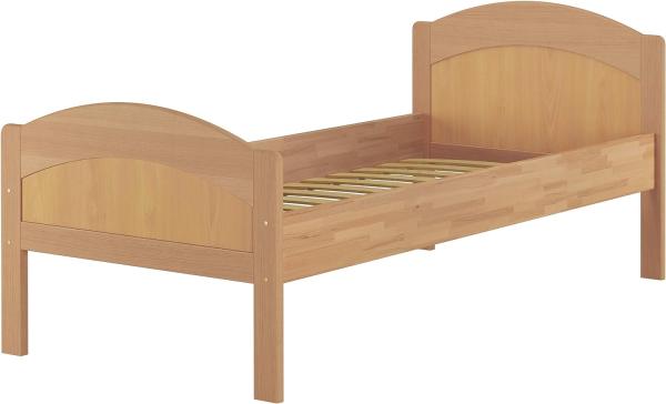 Massivholzbett geschwungenes Seniorenbett Buche natur 90x200 Einzelbett Bettgestell 60.75-09