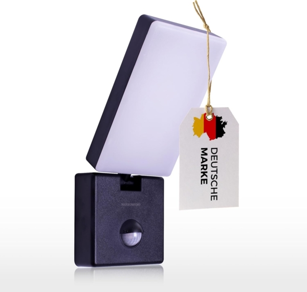 Maxkomfort Wandleuchte AGATE, LED fest integriert, Tageslichtweiß, Neutralweiß, 4000K, Außenwandleuchte