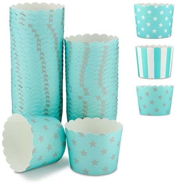 Frau WUNDERVoll Muffinform Muffin Backformen, klein Durchmesser 5 cm, türkis, (25-tlg)