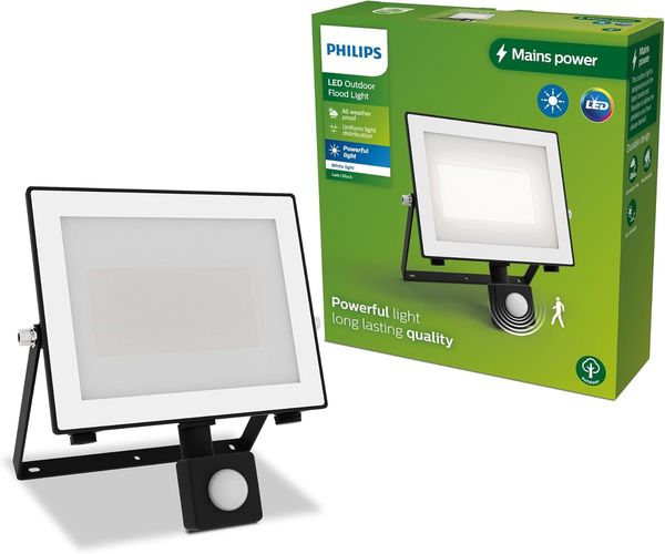 Philips Wandleuchten Lois 50 W Wandbeleuchtung für den Außenbereich Schwarz Metall IP65 Garten Terrasse I