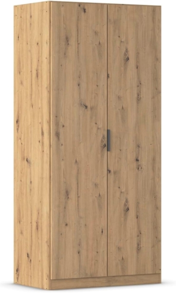 Rauch Möbel Lagoa, Kleiderschrank, Garderobe für Schlafzimmer, Kinderzimmer, Jugendzimmer 2-türig, mit Zubehör Premium, Farbe Eiche Artisan, Holz, Breite 91