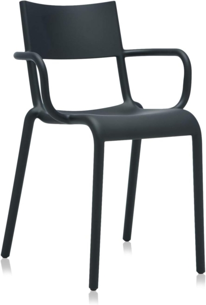 Kartell Generic A Armlehnstuhl, Plastik, Schwarz, 79 x 52.5 x 52 cm