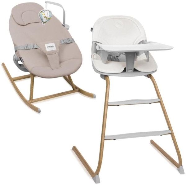 lionelo Hochstuhl DALIA und DALIA SET (Set), 4-in-1/Babywippe/Hochstuhl/Sitzstuhl/Ab 6 Monaten bis 60 kg