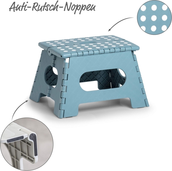 ZELLER Klapphocker, Kunststoff, 35x28x22 cm 13032 eisblau Bild 4