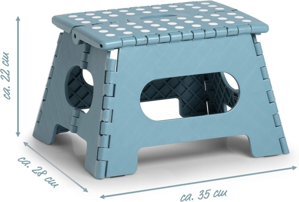 ZELLER Klapphocker, Kunststoff, 35x28x22 cm 13032 eisblau Bild 3