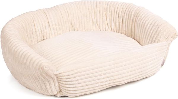 Wallace & Jones Hundekorb Hundebett Cordo - beige versch. Größen S / M / L, Breitcord- Obermaterial, weicher und komfortabler Schlafplatz