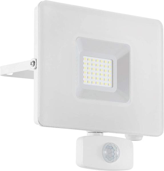 Eglo 33158 LED Outdoor Wandleuchte FAEDO 3 weiß klar L:17,5cm H:19cm T:5cm Sensor IP44