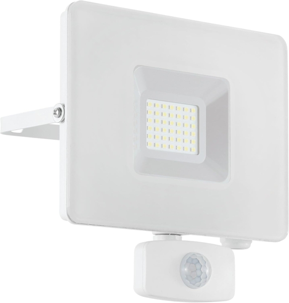 Eglo 33158 LED Outdoor Wandleuchte FAEDO 3 weiß klar L:17,5cm H:19cm T:5cm Sensor IP44