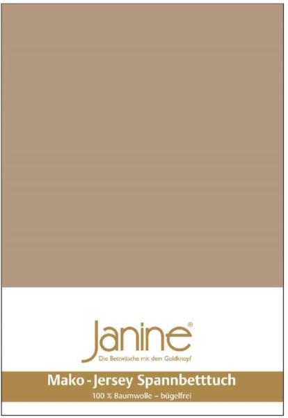 Janine Mako Jersey Spannbetttuch Bettlaken 140-160x200 cm OVP 5007 37 nougat