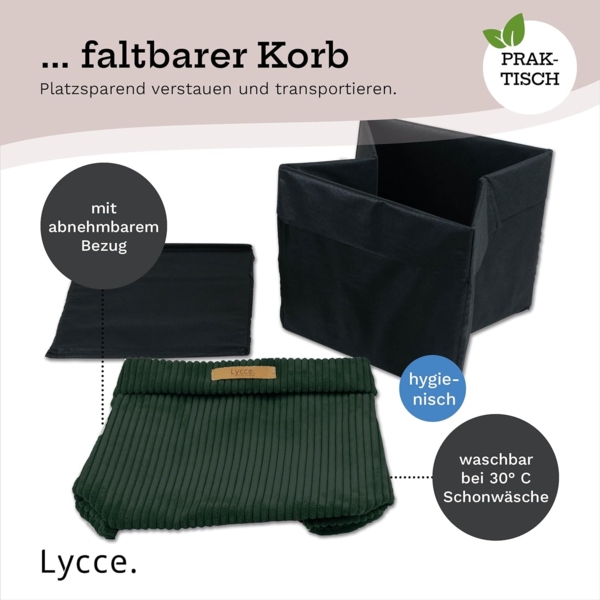 Lycce Regalkorb Kallax Boxen Cord 4er Set grün, Aufbewahrungsbox faltbar 33x33x31cm (4 St) Bild 7