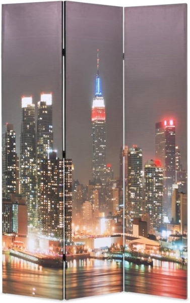 vidaXL Raumteiler klappbar 120 x 170 cm New York bei Nacht 245861