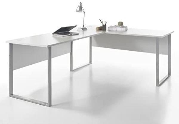 5-tlg. Büromöbel Office Luxo in Lichtgrau Graphit Glas Bild 7