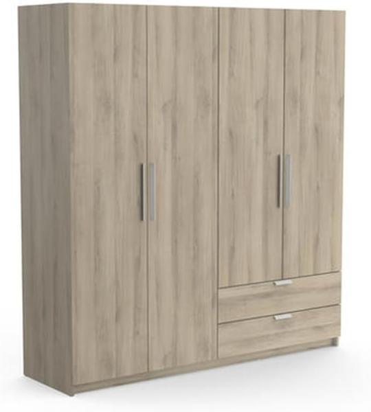 Kleiderschrank >Glory2< in Kronberg Eiche aus Holzwerkstoff - 178x192x51 (BxHxT)