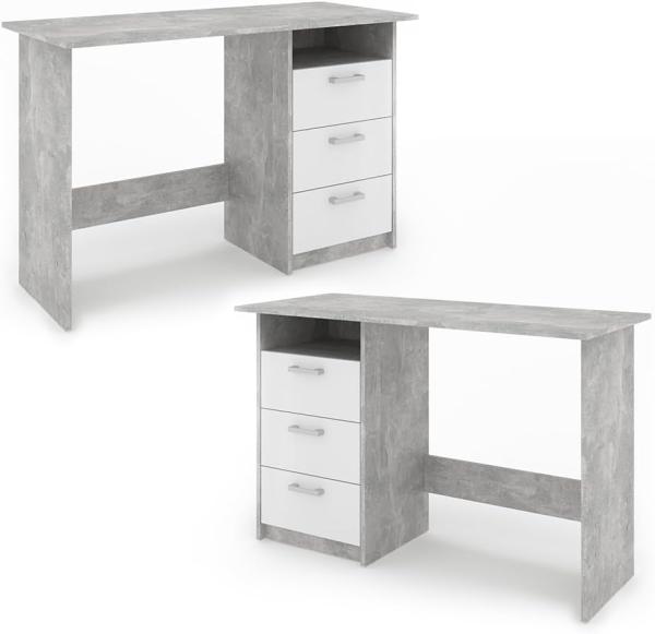 Schreibtisch Meiko Beton 120 x 50 cm Vicco Bild 8
