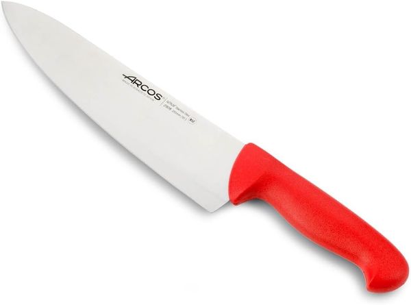 Kochmesser Arcos Farbe - Prof Nitrum 290822 Edelstahl und Polypropylen ergonomische Griff und rote Klinge 25 cm, Cover-Anzeige