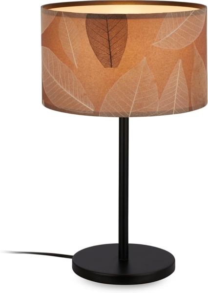 Briloner Leuchten Tischleuchte LED Tischlampe Kommodenlampe Natur E27 Boho, ohne Leuchtmittel, Abhängig vom Leuchtmittel - Warmweiß/Neutralweiß/Kaltweiß, Tischlampe 25x49,5cm Natur max. 10W Schlafzimmer Nachttisch