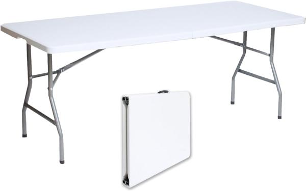 Klapptisch 180x75x74 cm Kunststoff / Stahl Gartentisch Esstisch Campingtisch Partytisch Buffettisch