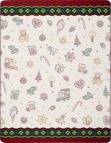 Wohndecke Toy's Delight mit weihnachtlichen Motiven, Weihnachtsdecke in 150x200, Villeroy & Boch, Made in Germany