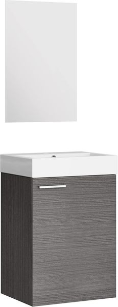 Baikal Mini, Holz Glas Melamin 16 Keramik, Aschgrau, UNA Puerta TF